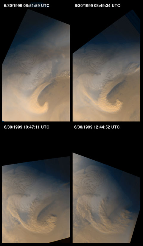 Late Summer Storms Over the North Polar Region